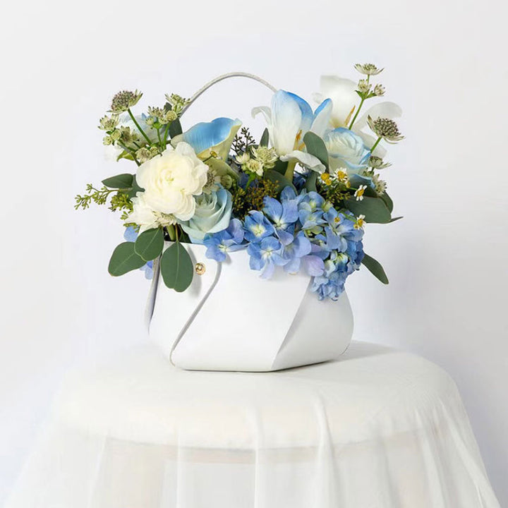 PU Leather Flower Basket Flower Arrangement Container