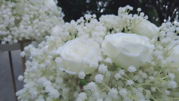 Baby's Breath Flower Row for Wedding Party Decor Proposal