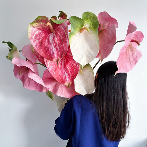 Giant Artificial Anthurium Lily Flowers, perfect as artificial flower.