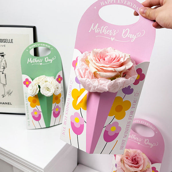 Mother's Day Single Stem Flower Gift Box Pack 10