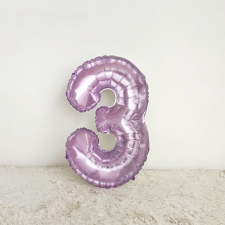 32 Inch Light Purple Crystal Number Balloon