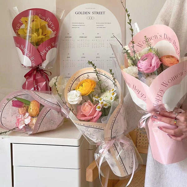 Vintage Floral Wrapping Paper for Women's Day Pack 30