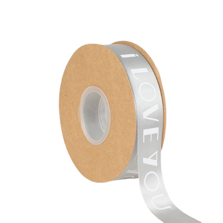 I LOVE YOU Polyester Satin Ribbon (25mmx50Yd) is a delightful addition to your valentine's day bouquets collection.