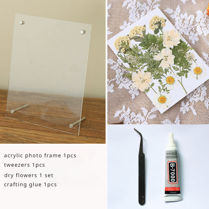 Dried Flowers Pressed Flowers Photo Frame DIY Kit is a perfect addition to your florist supplies collection.