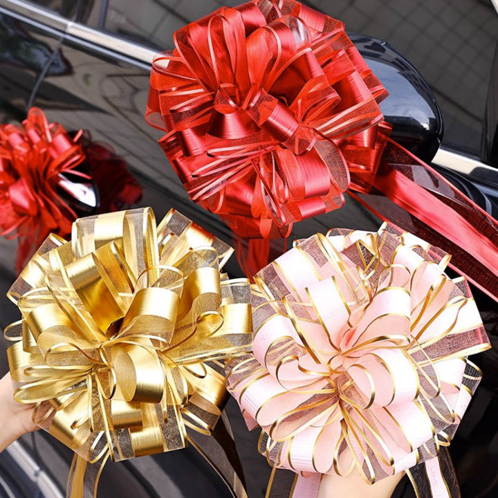 Large 8 Inch Organza Pull Bows Pack 10