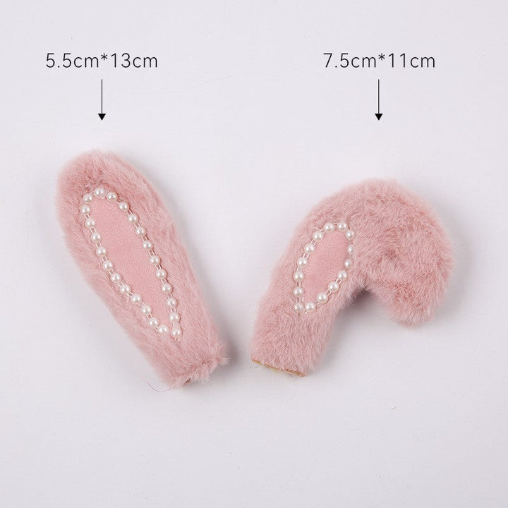 Plush Rabbit Ear with Pearls for Flower Packaging