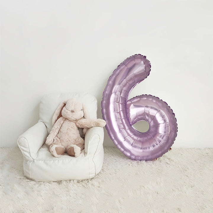 32 Inch Light Purple Crystal Number Balloon