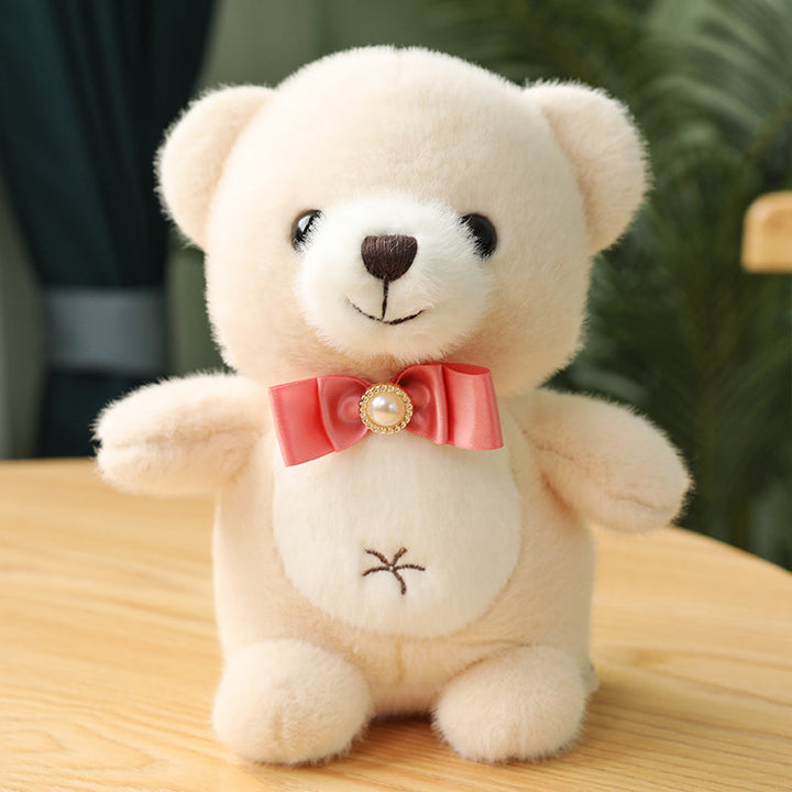 Cute Plush Bear With Ribbon Bow 22cm is a delightful addition to your valentine's gifts collection.