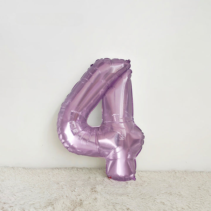 32 Inch Light Purple Crystal Number Balloon