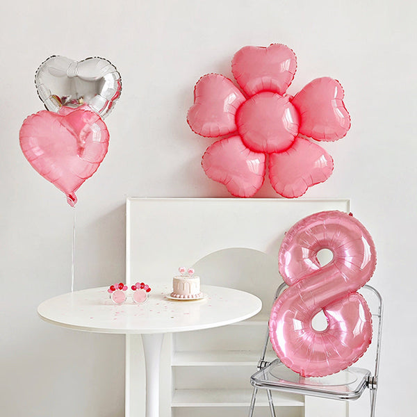 32 Inch Pink Crystal Number Foil Balloon