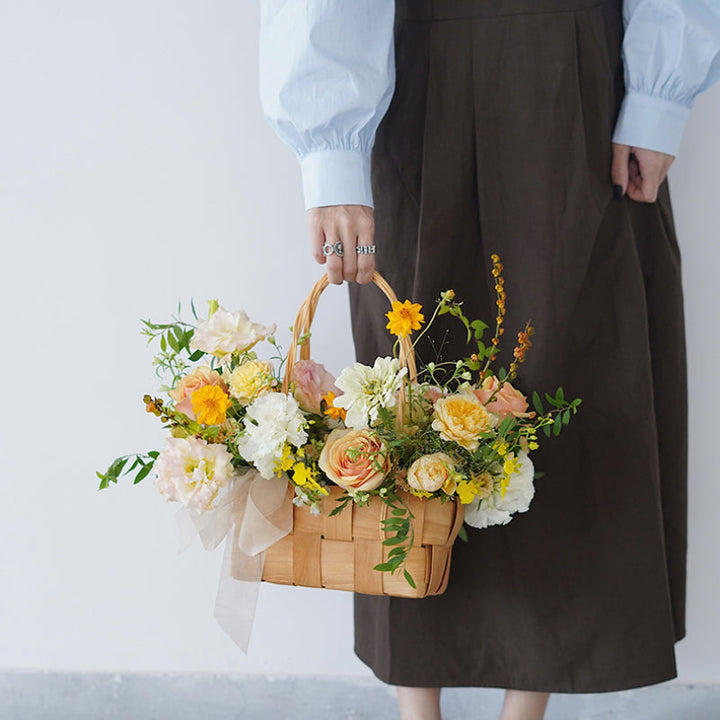 Waterproof Mini Hand-woven Flower Basket