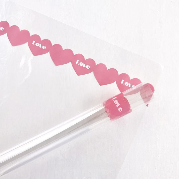 LOVE Cellophane Wrap for Valentine's Day Pack 20 (58x58cm) is a delightful addition to your valentine flowers collection.