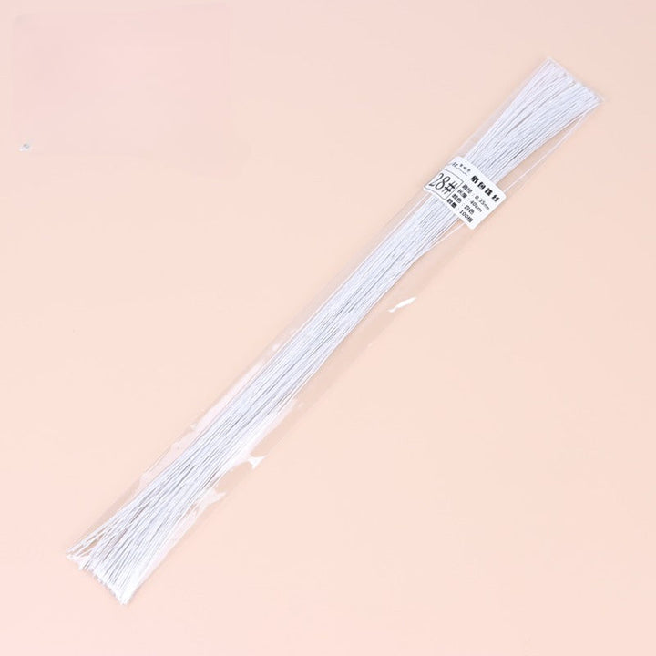 White Floral Wire for Crafts Pack 100, perfect as floral supply.