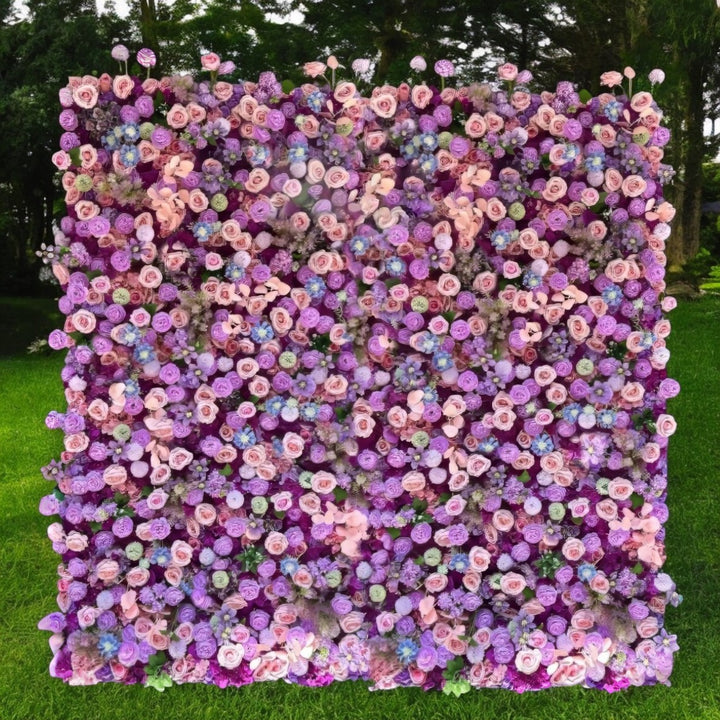 3D Flower Wall - Violet Dream Floral Wall Backdrop