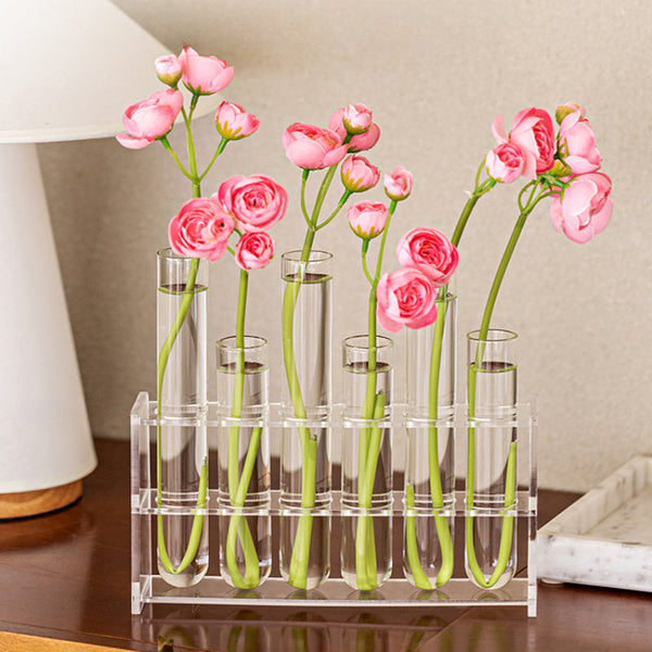 Clear Cylinder Glass Test Tube Flower Vase