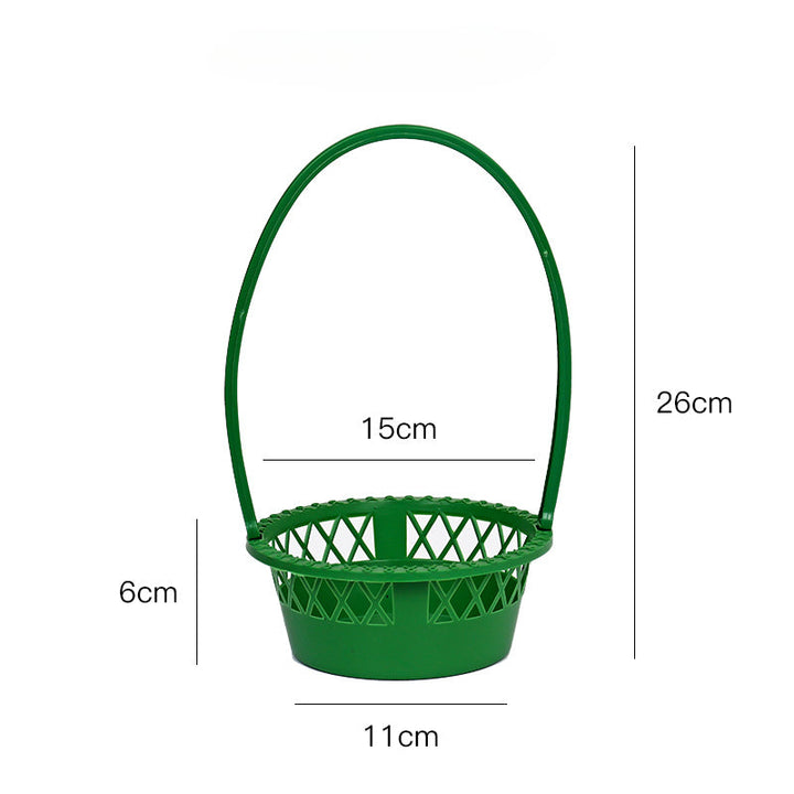 Green Plastic Funeral Flower Basket Pack 5, perfect as florist supply.