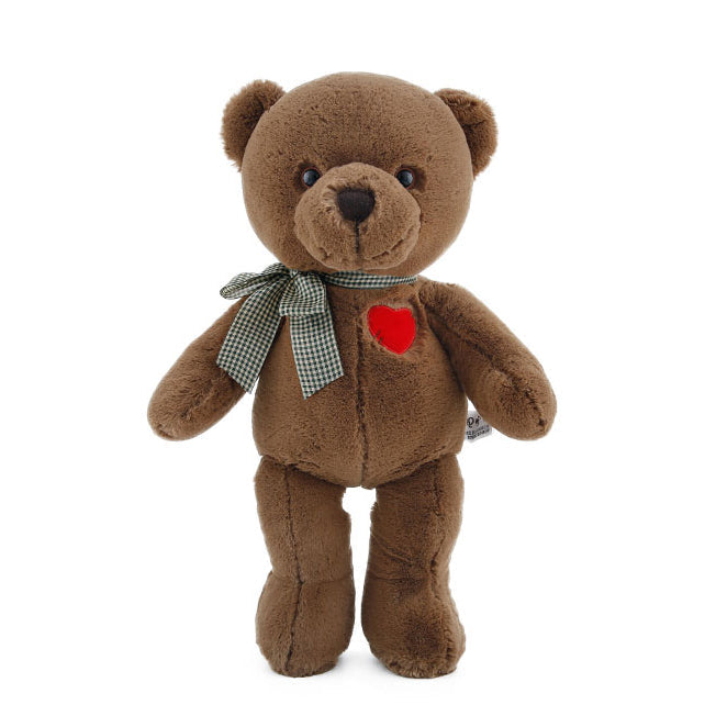 Plush Teddy Bear with Plaid Bow 35cm is a delightful addition to your valentine's gifts collection.