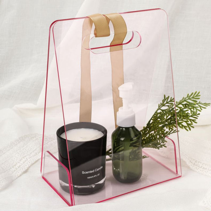 Clear Acrylic Flower Arrangement Box with Handle