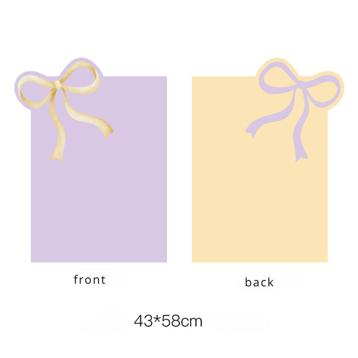 Bowknot Print Dual-color Wrapping Paper Pack 10 (43x58cm)