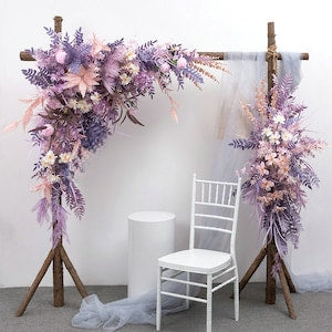 Purple Triangular Hanging Flower for Wedding Party Decor Proposal