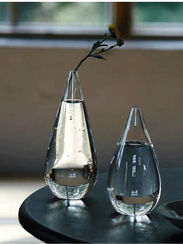 Zen Water Drop Transparent Glass Vase