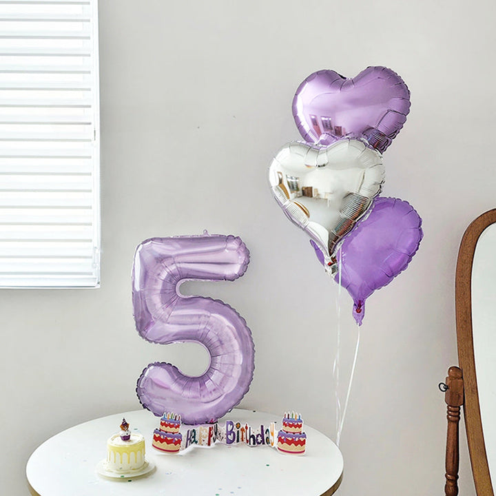 32 Inch Light Purple Crystal Number Balloon