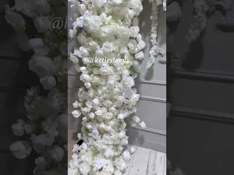 Flower Arch 5D White Roses Floral Set Fabric Backdrop Flower Wall Proposal Wedding Party Decor