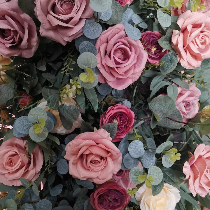 Pink Purple Flower Row Set for Wedding Party Decor