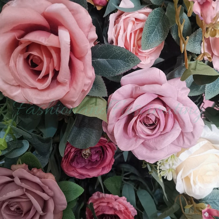 Pink Purple Flower Row Set for Wedding Party Decor