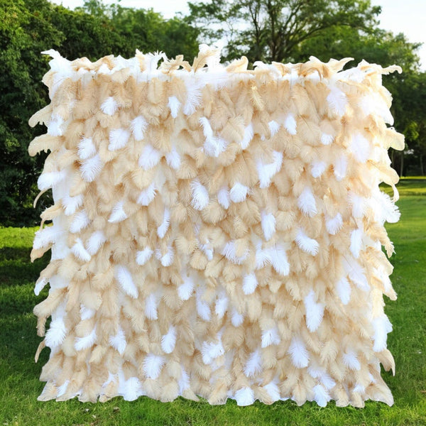 3D Flower Wall - Feathered Dreamscape Floral Wall Backdrop