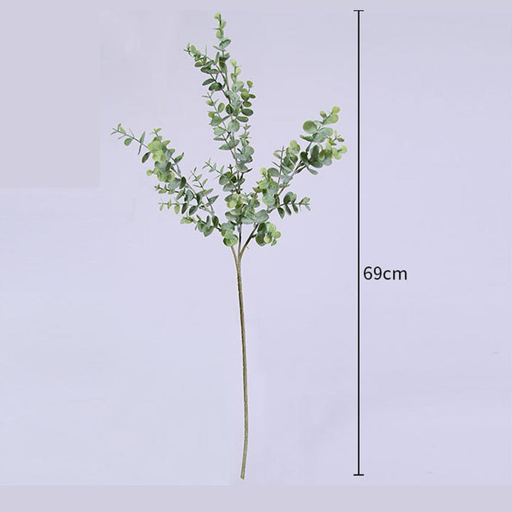 Artificial plastic plants leaves tree green eucalyptus branch for garden wedding decoration faux fake foliage christmas decor, perfect as fake indoor plants.