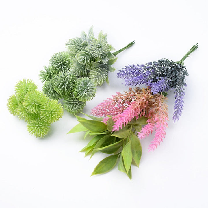 6pcs Plastic floristics artificial plants wedding decorative flowers needlework brooch vases for home decor christmas garland, perfect as artificial plants for outdoors.