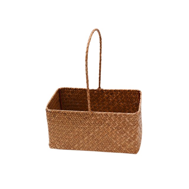 Handmade Straw Seagrass Rustic Wedding Favor Party Decoration Rope Woven Flower Basket Storage Home Decor Hand Baskets