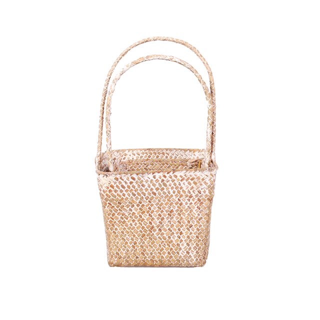 Handmade Straw Seagrass Rustic Wedding Favor Party Decoration Rope Woven Flower Basket Storage Home Decor Hand Baskets