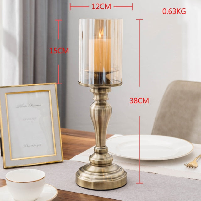 Crystal Candle Holders Candle Lantern Gold Candle Holders Wedding Centerpieces Center Table Candlesticks Parties Home Decor