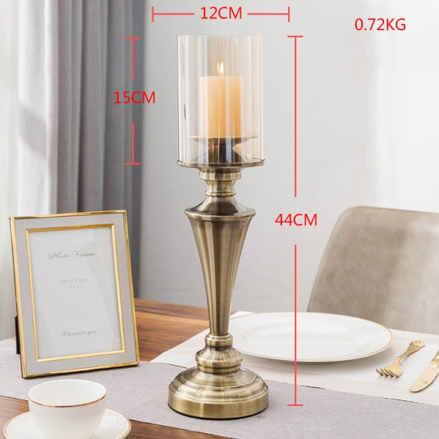 Crystal Candle Holders Candle Lantern Gold Candle Holders Wedding Centerpieces Center Table Candlesticks Parties Home Decor