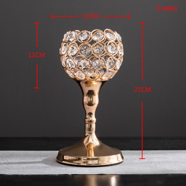 Crystal Candle Holders Candle Lantern Gold Candle Holders Wedding Centerpieces Center Table Candlesticks Parties Home Decor