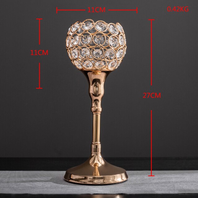 Crystal Candle Holders Candle Lantern Gold Candle Holders Wedding Centerpieces Center Table Candlesticks Parties Home Decor