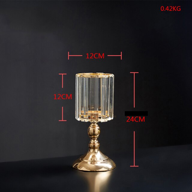 Crystal Candle Holders Candle Lantern Gold Candle Holders Wedding Centerpieces Center Table Candlesticks Parties Home Decor