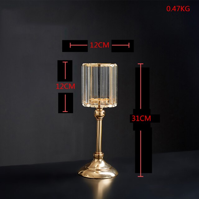 Crystal Candle Holders Candle Lantern Gold Candle Holders Wedding Centerpieces Center Table Candlesticks Parties Home Decor