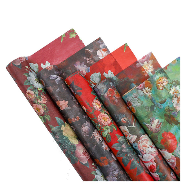 Vintage Non-woven Floral Wrapping Paper Roll (48cmx4Yd)