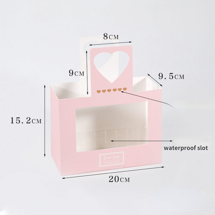 5pcs Rectangular Waterproof Bouquet Flower Arrangement Box