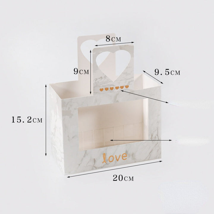 5pcs Rectangular Waterproof Bouquet Flower Arrangement Box