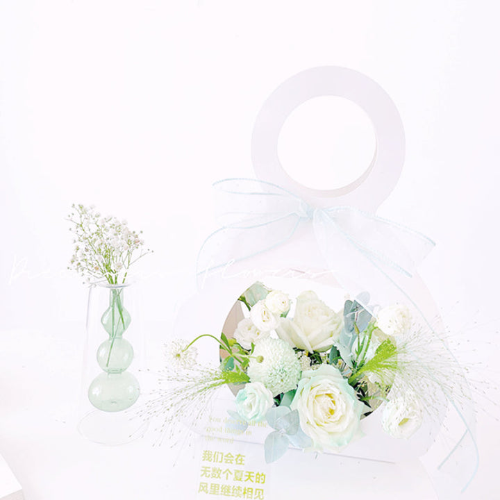 Set of 3 Korean Style Waterproof Bouquet Arrangement Box with Handle